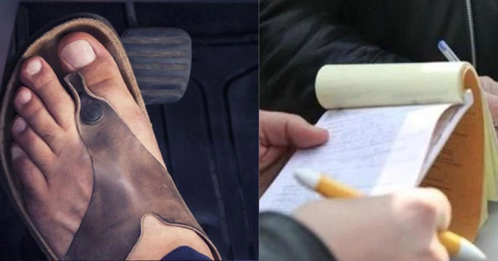 Το πρόστιμο της… σαγιονάρας για τους χαλαρούς οδηγούς (βίντεο)